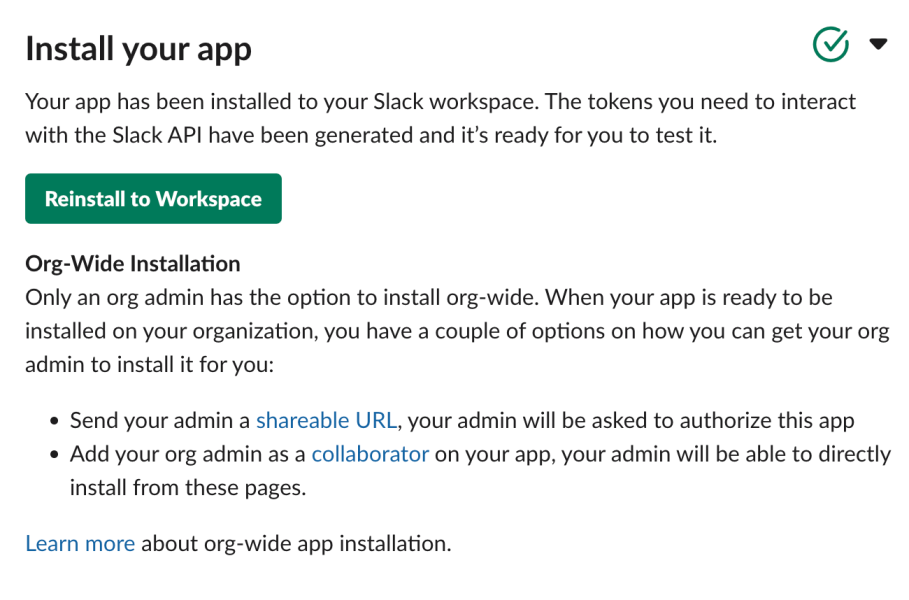 Slack Installation